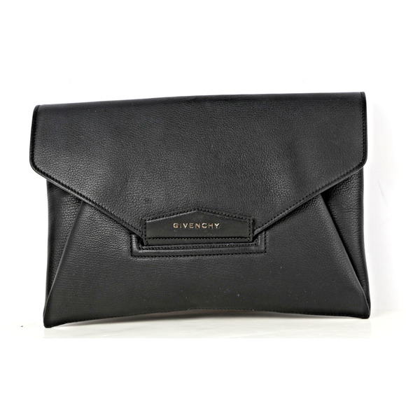 GIVENCHY Antigona Black Leather Bifold Envelope Clutch Bag - Picture 8 of 16